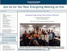 Tablet Screenshot of daybreaktoastmasters.org